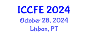 International Conference on Chemical and Food Engineering (ICCFE) October 28, 2024 - Lisbon, Portugal