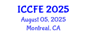International Conference on Chemical and Food Engineering (ICCFE) August 05, 2025 - Montreal, Canada