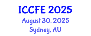International Conference on Chemical and Food Engineering (ICCFE) August 30, 2025 - Sydney, Australia