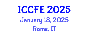International Conference on Chemical and Food Engineering (ICCFE) January 18, 2025 - Rome, Italy