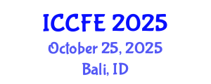International Conference on Chemical and Food Engineering (ICCFE) October 25, 2025 - Bali, Indonesia