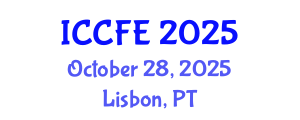 International Conference on Chemical and Food Engineering (ICCFE) October 28, 2025 - Lisbon, Portugal
