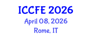 International Conference on Chemical and Food Engineering (ICCFE) April 08, 2026 - Rome, Italy