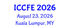 International Conference on Chemical and Food Engineering (ICCFE) August 23, 2026 - Kuala Lumpur, Malaysia