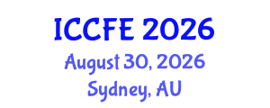 International Conference on Chemical and Food Engineering (ICCFE) August 30, 2026 - Sydney, Australia