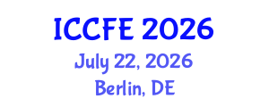 International Conference on Chemical and Food Engineering (ICCFE) July 22, 2026 - Berlin, Germany