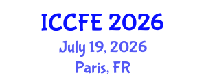 International Conference on Chemical and Food Engineering (ICCFE) July 19, 2026 - Paris, France