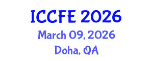 International Conference on Chemical and Food Engineering (ICCFE) March 09, 2026 - Doha, Qatar International Conference on Chemical and Food Engineering (ICCFE) March 09, 2026 - Doha, Qatar