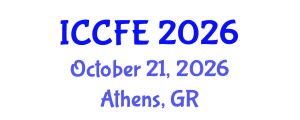 International Conference on Chemical and Food Engineering (ICCFE) October 21, 2026 - Athens, Greece