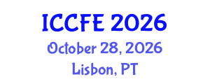 International Conference on Chemical and Food Engineering (ICCFE) October 28, 2026 - Lisbon, Portugal