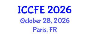 International Conference on Chemical and Food Engineering (ICCFE) October 28, 2026 - Paris, France