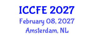 International Conference on Chemical and Food Engineering (ICCFE) February 08, 2027 - Amsterdam, Netherlands International Conference on Chemical and Food Engineering (ICCFE) February 08, 2027 - Amsterdam, Netherlands