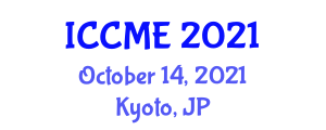 International Conference on Chemical and Material Engineering (ICCME) October 14, 2021 - Kyoto, Japan
