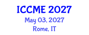 International Conference on Chemical and Materials Engineering (ICCME) May 03, 2027 - Rome, Italy International Conference on Chemical and Materials Engineering (ICCME) May 03, 2027 - Rome, Italy