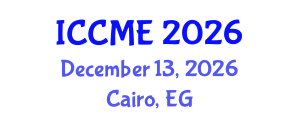 International Conference on Chemical and Molecular Engineering (ICCME) December 13, 2026 - Cairo, Egypt International Conference on Chemical and Molecular Engineering (ICCME) December 13, 2026 - Cairo, Egypt