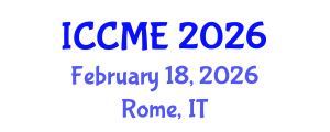 International Conference on Chemical and Molecular Engineering (ICCME) February 18, 2026 - Rome, Italy