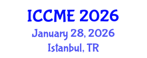 International Conference on Chemical and Molecular Engineering (ICCME) January 28, 2026 - Istanbul, Turkey
