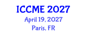International Conference on Chemical and Molecular Engineering (ICCME) April 19, 2027 - Paris, France International Conference on Chemical and Molecular Engineering (ICCME) April 19, 2027 - Paris, France