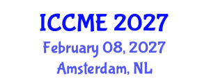 International Conference on Chemical and Molecular Engineering (ICCME) February 08, 2027 - Amsterdam, Netherlands International Conference on Chemical and Molecular Engineering (ICCME) February 08, 2027 - Amsterdam, Netherlands