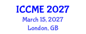 International Conference on Chemical and Molecular Engineering (ICCME) March 15, 2027 - London, United Kingdom International Conference on Chemical and Molecular Engineering (ICCME) March 15, 2027 - London, United Kingdom