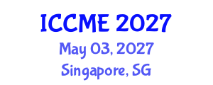 International Conference on Chemical and Molecular Engineering (ICCME) May 03, 2027 - Singapore, Singapore International Conference on Chemical and Molecular Engineering (ICCME) May 03, 2027 - Singapore, Singapore