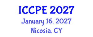 International Conference on Chemical and Pharmaceutical Engineering (ICCPE) January 16, 2027 - Nicosia, Cyprus International Conference on Chemical and Pharmaceutical Engineering (ICCPE) January 16, 2027 - Nicosia, Cyprus