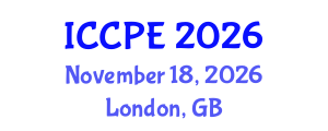 International Conference on Chemical and Process Engineering (ICCPE) November 18, 2026 - London, United Kingdom