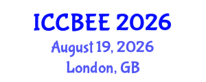 International Conference on Chemical, Biological and Environmental Engineering (ICCBEE) August 19, 2026 - London, United Kingdom