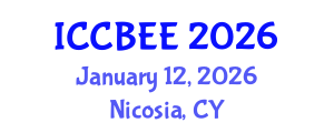 International Conference on Chemical, Biological and Environmental Engineering (ICCBEE) January 12, 2026 - Nicosia, Cyprus International Conference on Chemical, Biological and Environmental Engineering (ICCBEE) January 12, 2026 - Nicosia, Cyprus