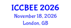 International Conference on Chemical, Biological and Environmental Engineering (ICCBEE) November 18, 2026 - London, United Kingdom