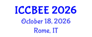 International Conference on Chemical, Biological and Environmental Engineering (ICCBEE) October 18, 2026 - Rome, Italy