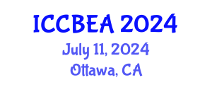 International Conference on Chemical, Biomolecular Engineering and Applications (ICCBEA) July 11, 2024 - Ottawa, Canada