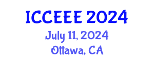 International Conference on Chemical, Ecological and Environmental Engineering (ICCEEE) July 11, 2024 - Ottawa, Canada