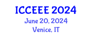 International Conference on Chemical, Ecological and Environmental Engineering (ICCEEE) June 20, 2024 - Venice, Italy
