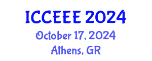 International Conference on Chemical, Ecological and Environmental Engineering (ICCEEE) October 17, 2024 - Athens, Greece