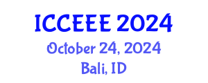 International Conference on Chemical, Ecological and Environmental Engineering (ICCEEE) October 24, 2024 - Bali, Indonesia