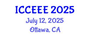 International Conference on Chemical, Ecological and Environmental Engineering (ICCEEE) July 12, 2025 - Ottawa, Canada