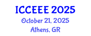 International Conference on Chemical, Ecological and Environmental Engineering (ICCEEE) October 21, 2025 - Athens, Greece