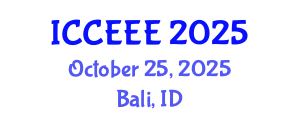 International Conference on Chemical, Ecological and Environmental Engineering (ICCEEE) October 25, 2025 - Bali, Indonesia