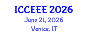 International Conference on Chemical, Ecological and Environmental Engineering (ICCEEE) June 21, 2026 - Venice, Italy