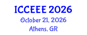 International Conference on Chemical, Ecological and Environmental Engineering (ICCEEE) October 21, 2026 - Athens, Greece