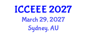 International Conference on Chemical, Ecological and Environmental Engineering (ICCEEE) March 29, 2027 - Sydney, Australia International Conference on Chemical, Ecological and Environmental Engineering (ICCEEE) March 29, 2027 - Sydney, Australia