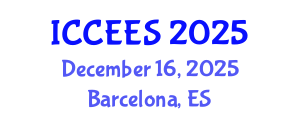 International Conference on Chemical, Ecological and Environmental Sciences (ICCEES) December 16, 2025 - Barcelona, Spain