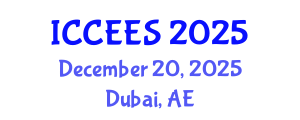 International Conference on Chemical, Ecological and Environmental Sciences (ICCEES) December 20, 2025 - Dubai, United Arab Emirates