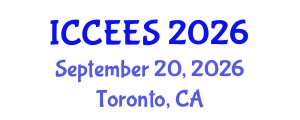 International Conference on Chemical, Ecological and Environmental Sciences (ICCEES) September 20, 2026 - Toronto, Canada