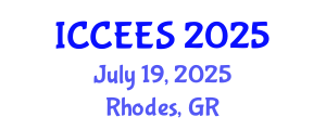 International Conference on Chemical, Ecology and Environmental Sciences (ICCEES) July 19, 2025 - Rhodes, Greece