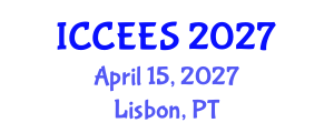 International Conference on Chemical, Ecology and Environmental Sciences (ICCEES) April 15, 2027 - Lisbon, Portugal International Conference on Chemical, Ecology and Environmental Sciences (ICCEES) April 15, 2027 - Lisbon, Portugal