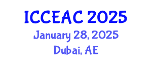 International Conference on Chemical Engineering and Applied Chemistry (ICCEAC) January 28, 2025 - Dubai, United Arab Emirates