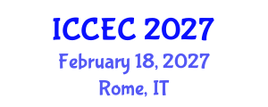 International Conference on Chemical Engineering and Chemistry (ICCEC) February 18, 2027 - Rome, Italy International Conference on Chemical Engineering and Chemistry (ICCEC) February 18, 2027 - Rome, Italy