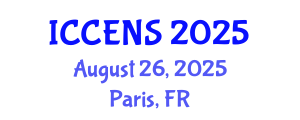 International Conference on Chemical Engineering and Nanoparticle Synthesis (ICCENS) August 26, 2025 - Paris, France